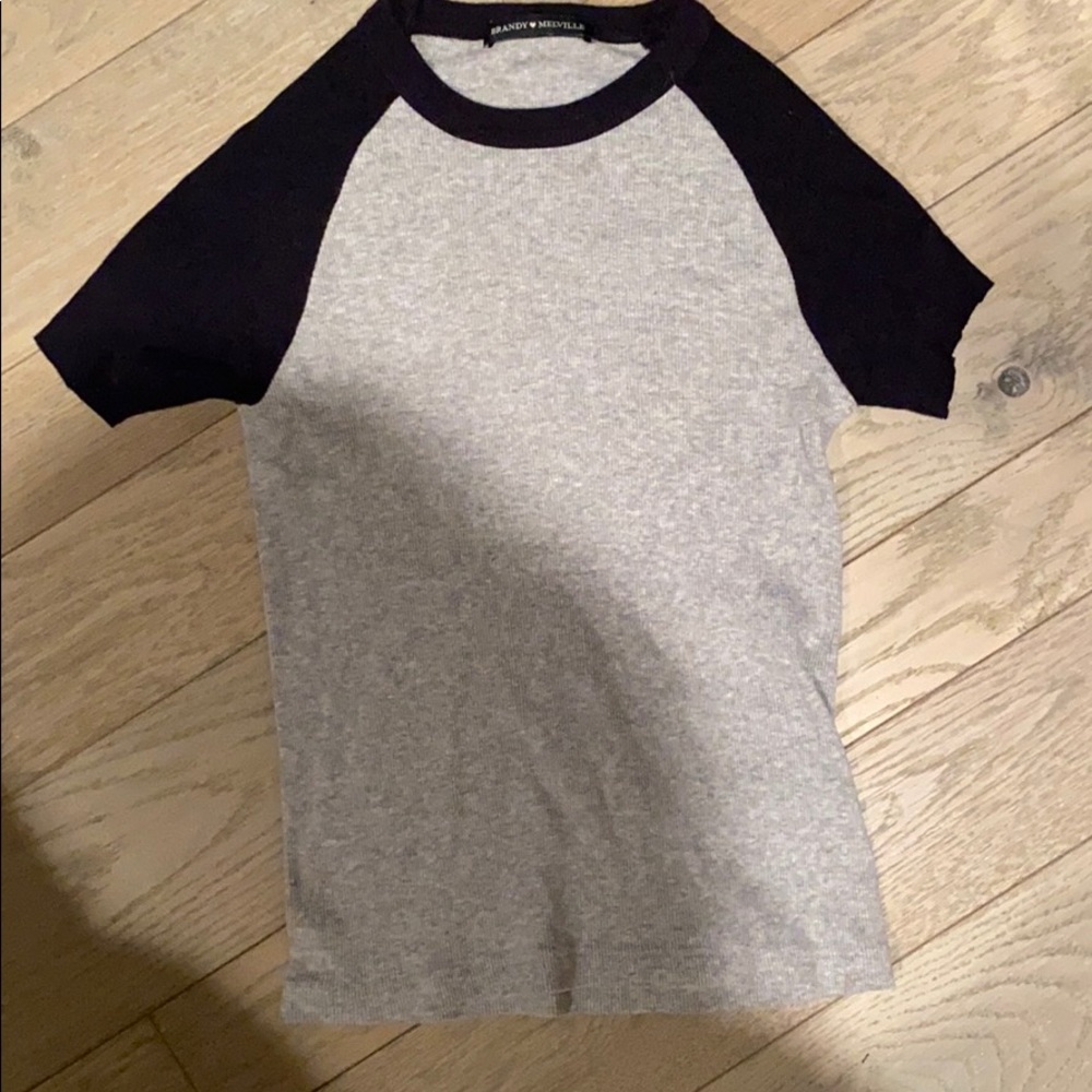 Navy and gray brandy Melville T-shirt
